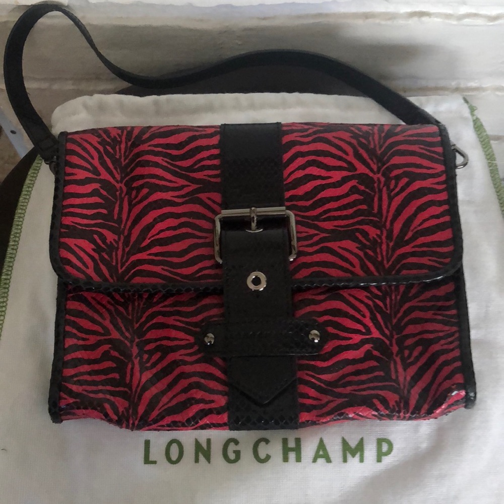 Longchamp Kate Moss Zebra print clutch bag